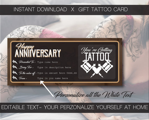 Amazon.com : Hallmark Anniversary Card, Love Card, Romantic Birthday Card  for Women (Tattoos) : Office Products